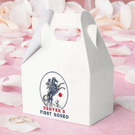 Caja Para Regalos Primer cumpleaños de Rodeo de Vintage Red Cowboy