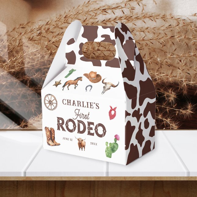 Caja Para Regalos Primer cumpleaños de Rodeo Western Boy (Subido por el creador)