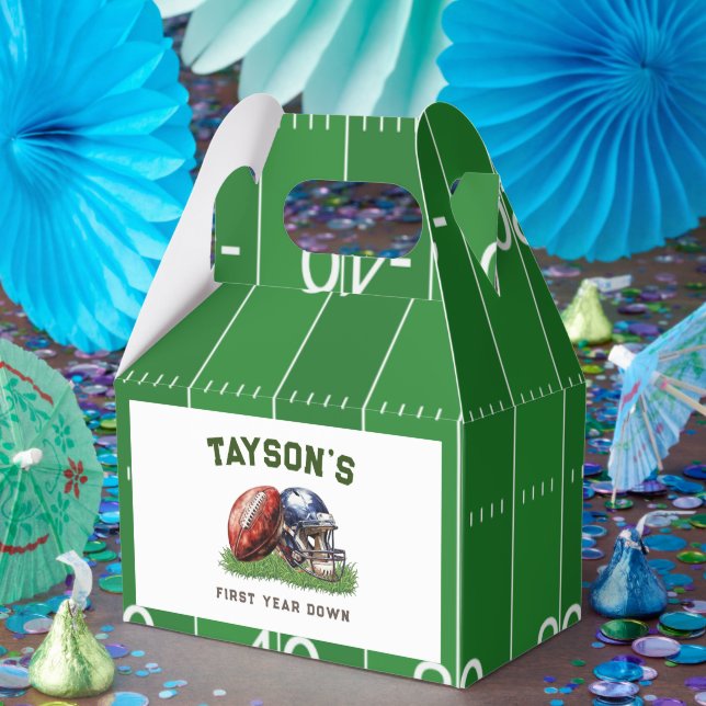 Caja Para Regalos Primer cumpleaños del fútbol americano (Fiesta)
