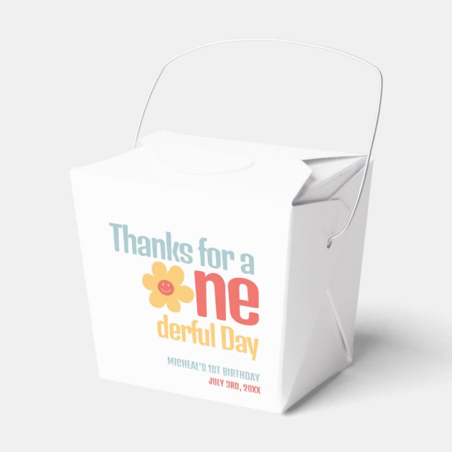 Caja Para Regalos Primer cumpleaños del pequeño señor Onemaravilloso (Front Side)