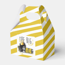 Caja Para Regalos Primer cumpleaños foto moderna amarillo blanco neg