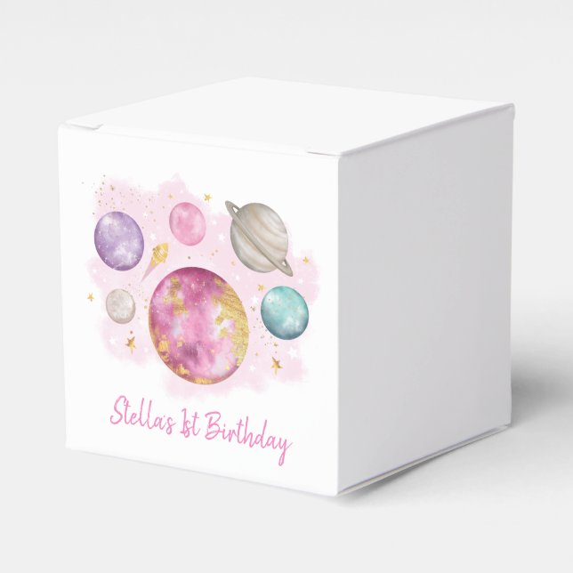 Caja Para Regalos Primer viaje alrededor de la fiesta de cumpleaños  (Costado Anverso)