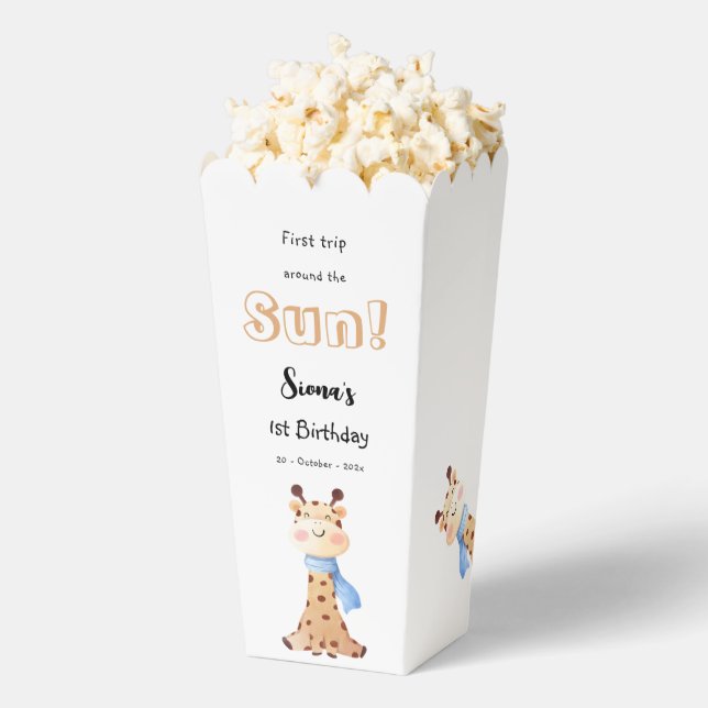 Caja Para Regalos Primer Viaje Alrededor Del Sol Giraffe Primer Cump (apareció)