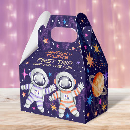 Caja Para Regalos Primer viaje de gemelos por el espacio astronauta 