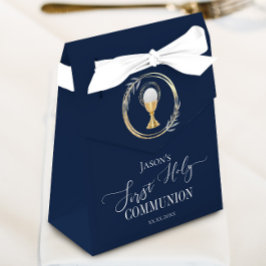 Caja Para Regalos Primera Comunión azul elegante