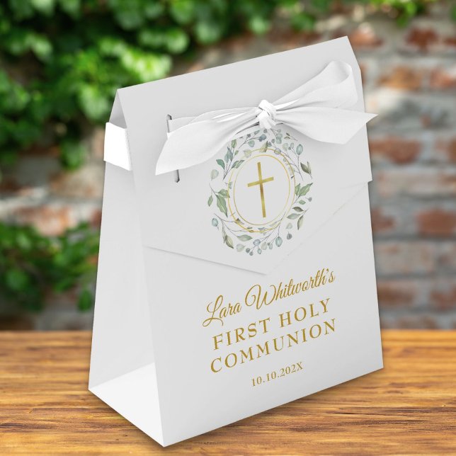 Caja Para Regalos Primera Comunión Guirnalda de Laurel (Subido por el creador)