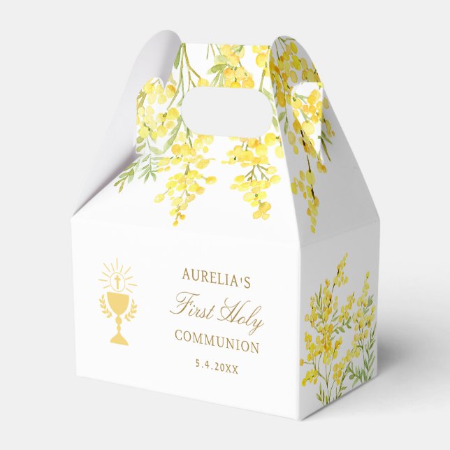 Caja Para Regalos Primera Comunión Mimosa Gable (Front Side)