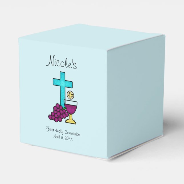 Caja Para Regalos Primera Comunión Santa (Reverso Costado)