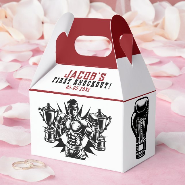 Caja Para Regalos Primera fiesta de cumpleaños del Boxeo de Knockout (Boda)