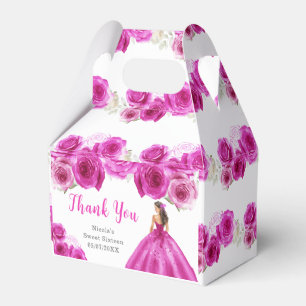 Caja Para Regalos Princesa con vestido caliente de rosa dulce Diecis