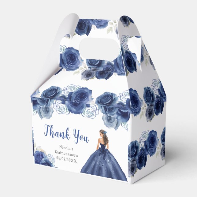 Caja Para Regalos Princesa con vestimenta azul de la Marina Quincean (Front Side)