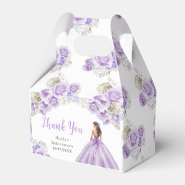 Caja Para Regalos Princesa con vestimenta púrpura Quinceanera Gracia