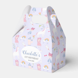 Caja Para Regalos Princesa de cuento de hadas rosa Unicornio Fiesta