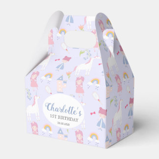 Caja Para Regalos Princesa de cuento de hadas rosa Unicornio Fiesta 
