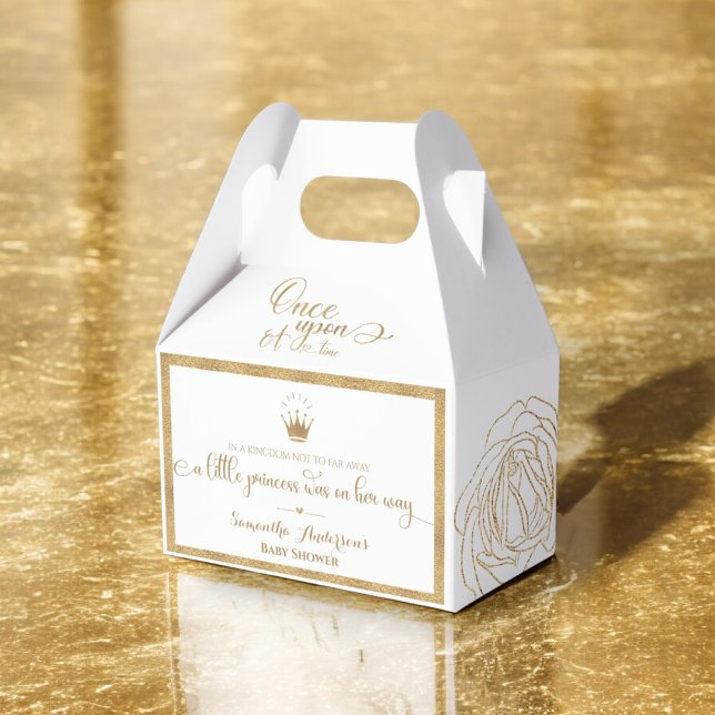 Caja Para Regalos Princesa De Oro purpurina De Una Vez (Subido por el creador)