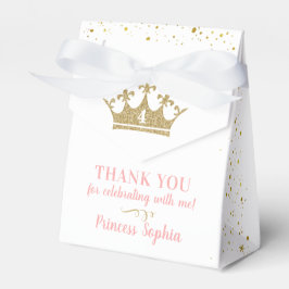 Caja Para Regalos Princesa Fiesta Gold Pink Tiara Gracias
