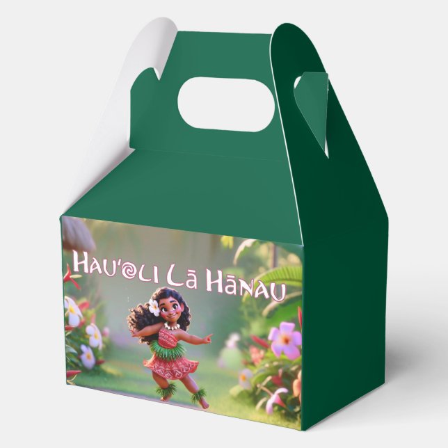 Caja Para Regalos Princesa Hula Feliz (Anverso)