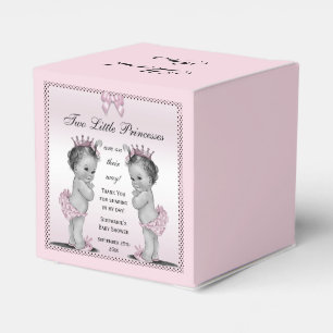 Caja Para Regalos Princesa personalizada Twins Baby Shower del