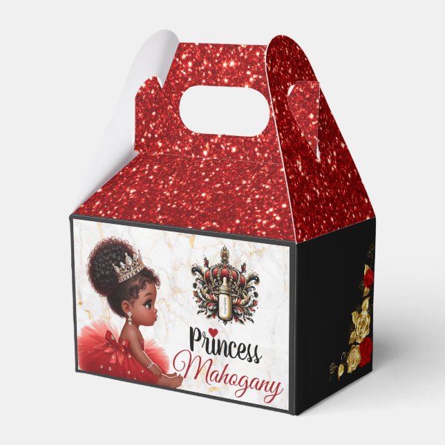 Caja Para Regalos Princesa Real de África de Oro Negro (Front Side)