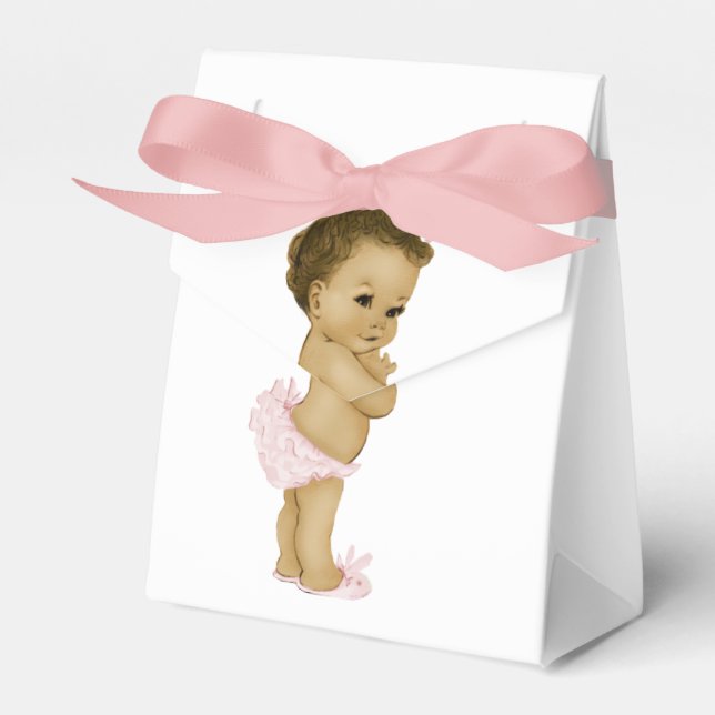 Caja Para Regalos Princesa rosa Niña Americana Africana Ducha (Front Side)