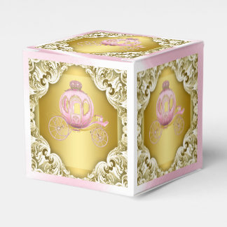 Caja Para Regalos Princesa Rosa y Dorada