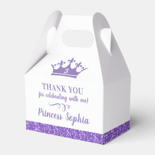 Caja Para Regalos Princess Crown Purple Gracias Cumpleaños