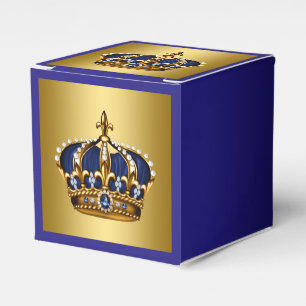 Caja Para Regalos Príncipe Azul y Dorado