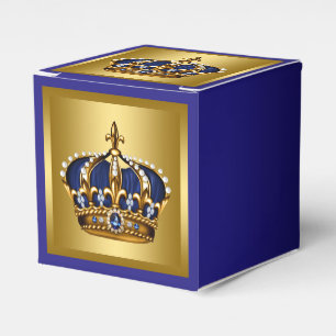 Caja Para Regalos Príncipe Azul y Dorado