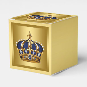 Caja Para Regalos Príncipe Azul y Dorado