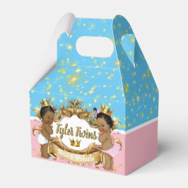 Caja Para Regalos Príncipe o Princesa Africana con manchas de oro