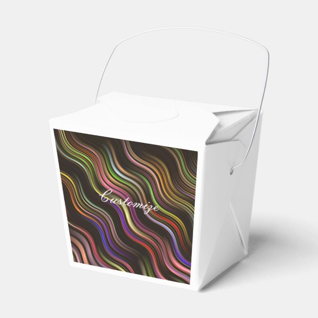 Caja Para Regalos Psicodelia hippie ondulada de los años 70 de Groov (Front Side)