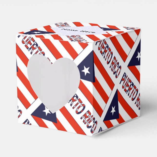 Caja Para Regalos Puerto Rico Bandera puertorriqueña atada negra per (Anverso)