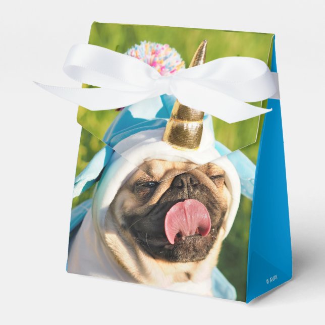 Caja Para Regalos Pug de Unicorn (Front Side)