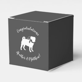 Caja Para Regalos Pug Dog Baby Shower Gris Puppy Género Neutral