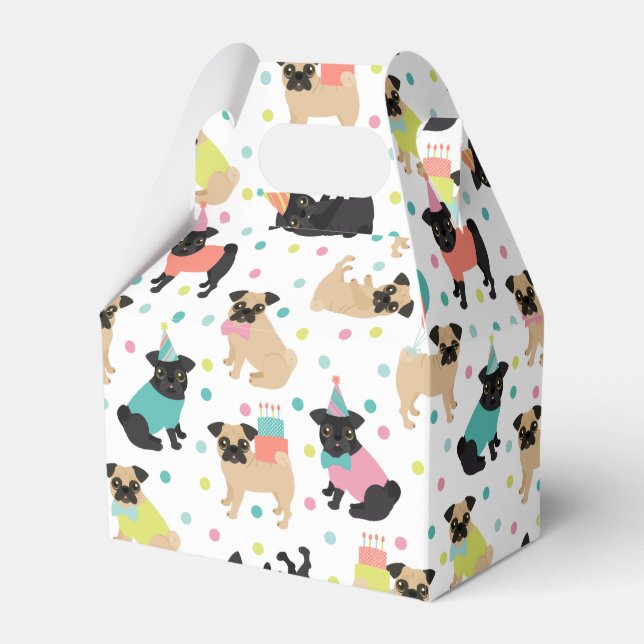 Caja Para Regalos Pug Fiesta (Front Side)