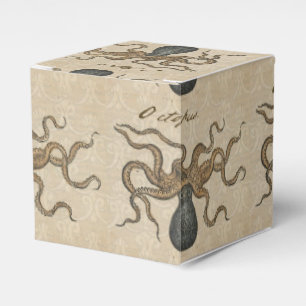 Caja Para Regalos Pulpo Kraken Antiguo Marino Vida Silvestre Costera