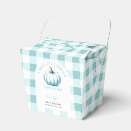 Caja Para Regalos Pumpkin Blue Gingham Plaid Boy Baby Shower