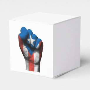 Caja Para Regalos Puño apretado aumentado con la bandera