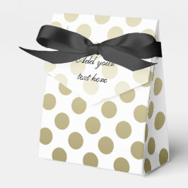 Caja Para Regalos Punto de Polka Oro