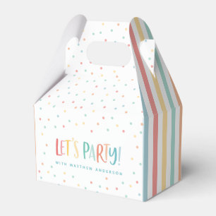 Caja Para Regalos Punto multicolores + banda que permite a la fiesta