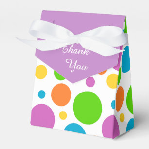 Caja Para Regalos Puntos de arcoíris brillantes y coloridos