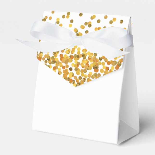 Caja Para Regalos Puntos de Confetti de Glam Gold (Front Side)