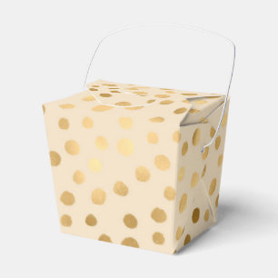 Caja Para Regalos Puntos de Doodle de Oro Falso