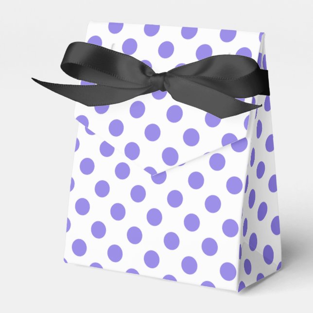 Caja Para Regalos Puntos de polka periwinkle (Front Side)