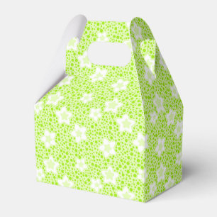 Caja Para Regalos Puntos de polka retro verde brillante con patrón f