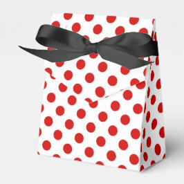 Caja Para Regalos Puntos de polka rojos y blancos