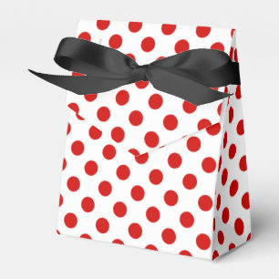 Caja Para Regalos Puntos de polka rojos y blancos