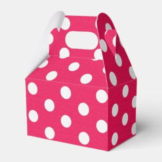 Caja Para Regalos Puntos De Polka Rosa Y Blanco