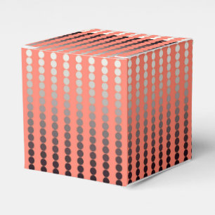 Caja Para Regalos Puntos de satén - coral y agua de mar