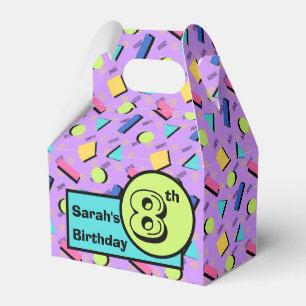 Caja Para Regalos Purple 90s Vibe Simple Shapes Favor Box